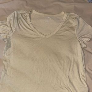 Yellow V Neck Tee